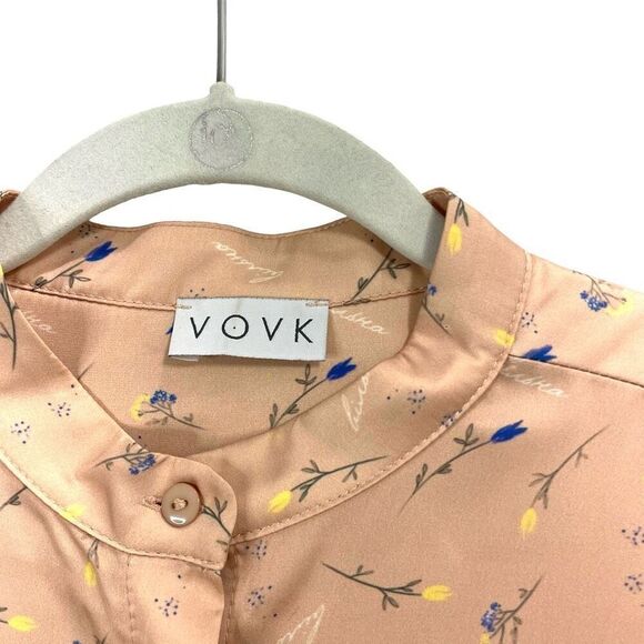 VOVK Vilna‎ floral button up blouse top Size XL Ukraine designer - Picture 3 of 8